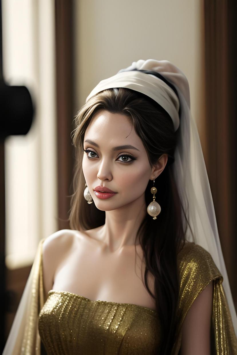 Angelina Jolie. Girl with a Pearl earring.